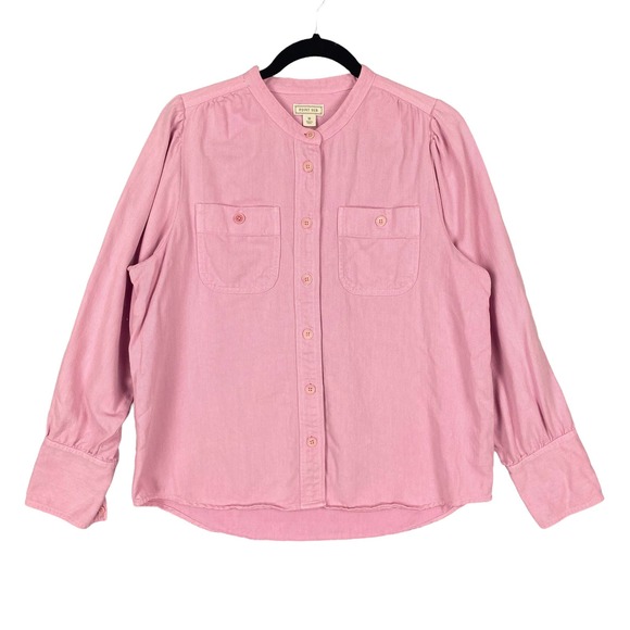 J. Crew Point Sur Button Up Shirt Purple Twill - Picture 2 of 12